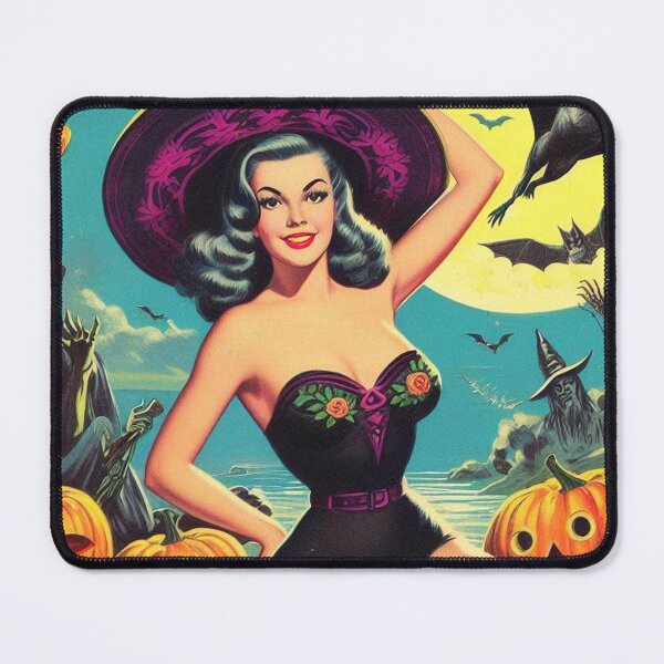 Item preview, Vintage Witch Pin up designed and sold by PulpVintage.