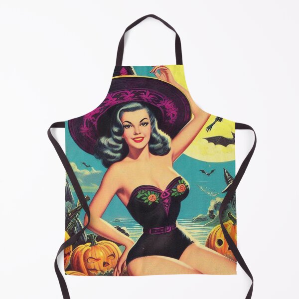Item preview, Vintage Witch Pin up designed and sold by PulpVintage.