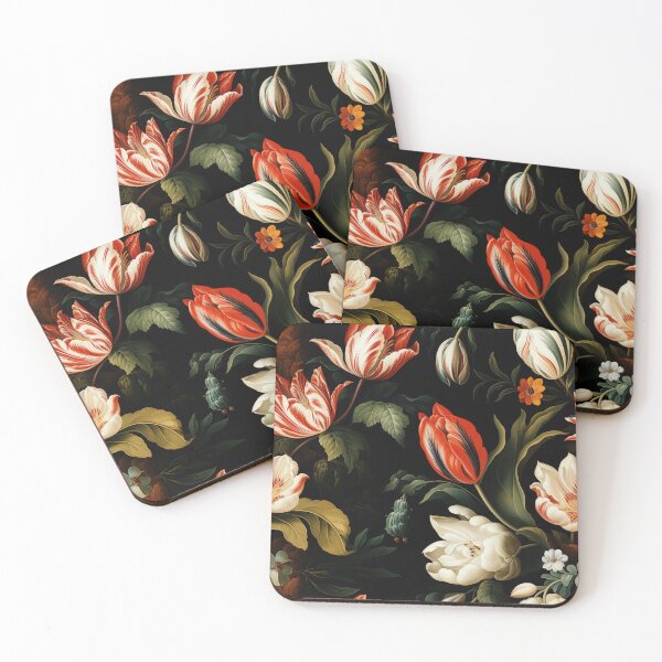 Item preview, Tulip Tile 09: Goblet of Springtime Sunshine in a Blooming Rainbow of Spiraling Blooms designed and sold by TheBrainArt.