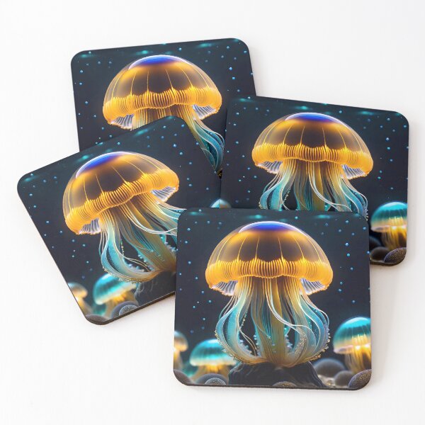 Item preview, The Pretty Glowing Jellyfish designed and sold by TheArtOfPat.