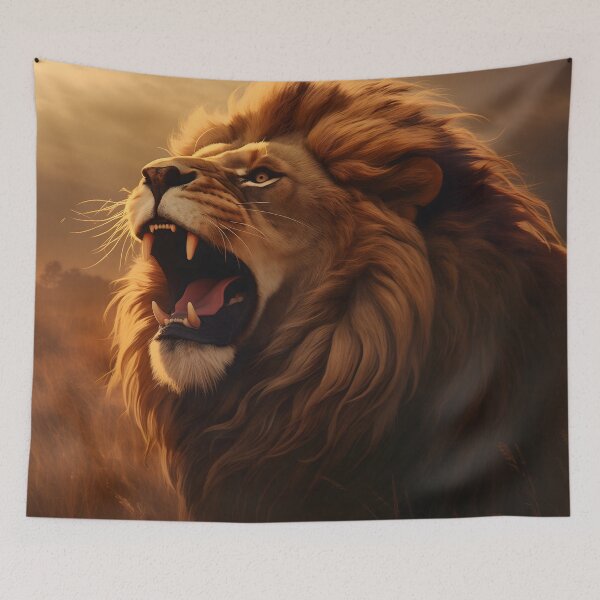 Item preview, Roaring Majesty: The Lion's Anthem designed and sold by DrawnThreads.