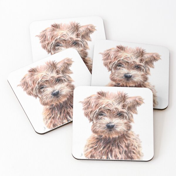 Item preview, cute puppy coloured pencil drawing for charity designed and sold by JayTCee.