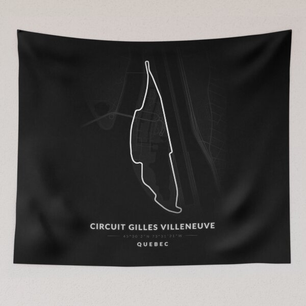 Item preview, Circuit Gilles Villeneuve in Quebec in Black and white designed and sold by Jerhus.