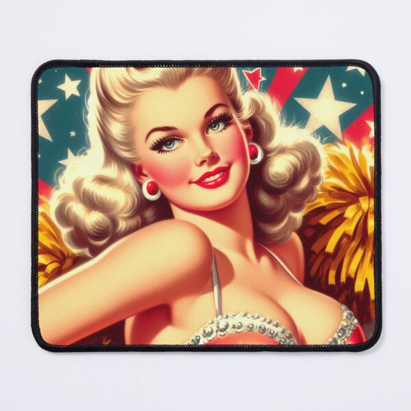 Item preview, Vintage Cheerleader Pin Up designed and sold by PulpVintage.