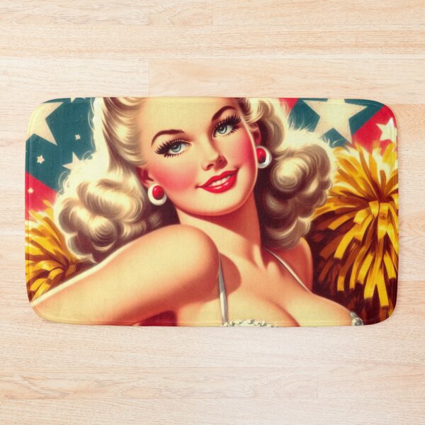 Item preview, Vintage Cheerleader Pin Up designed and sold by PulpVintage.