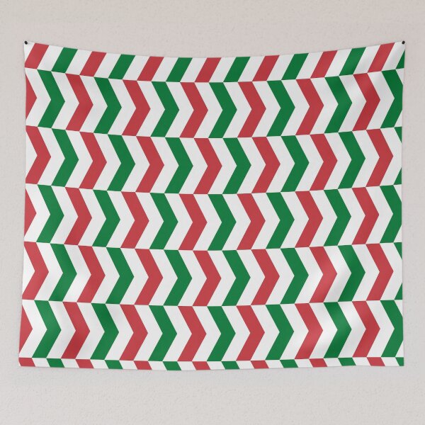 Item preview, Green White Red Italy Tricolor Horizontal Stripe Zigzag Line Triangle Italian Language European Culture Pattern designed and sold by PenguinForests.