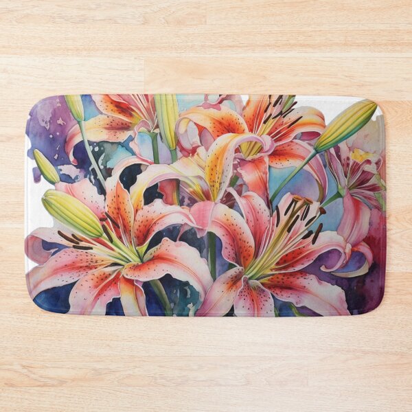 Item preview, Colorful Water Color Lillies designed and sold by Thingsnsich.