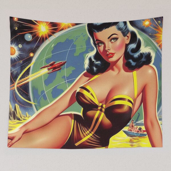 Item preview, Retro Space Pin up designed and sold by PulpVintage.