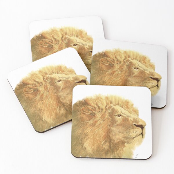 Item preview, Lion head coloured pencil drawing for charity designed and sold by JayTCee.