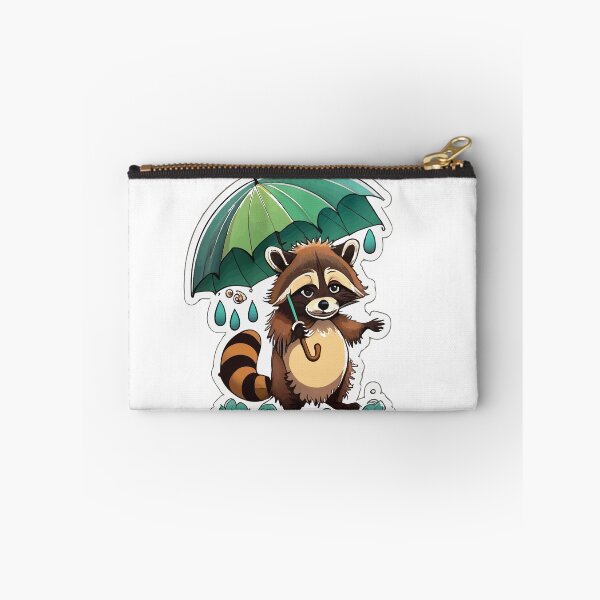 Item preview, Serene Raccoon with Leaf Umbrella designed and sold by NiftyWrx.