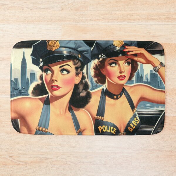 Item preview, Retro Police Girls designed and sold by PulpVintage.