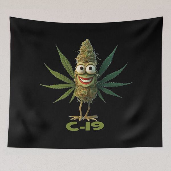 Item preview, C-19 T-shirt 2024 - A green leaf, a smiling little character designed and sold by ArtGStudio.