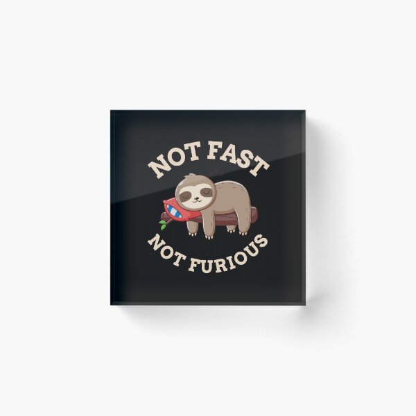 Aperçu de l'œuvre Not Fast Not Furious Funny Sloth Lover créée et vendue par ZACK ART.