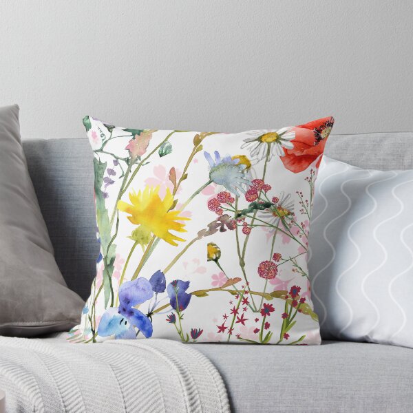 Artikel-Vorschau von Aquarell-Wildblumen auf einem Feld, designt und verkauft von ZingZest.