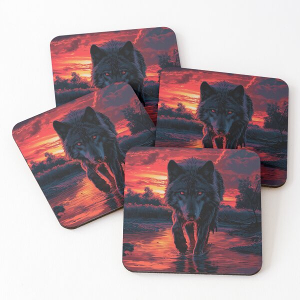 Item preview, Wolf Sunset Dream 3 designed and sold by Kobi-PrintVibes.