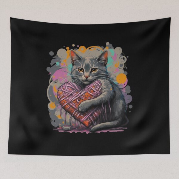 Item preview, Cat Love, Classic t-shirt designed and sold by BrushVibe.