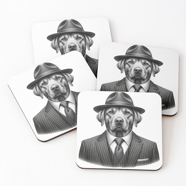 Item preview, Vinnie 'The Velvet' Romano Puppy Dog Mafia Gangster Portrait designed and sold by FunArt4Everyone.