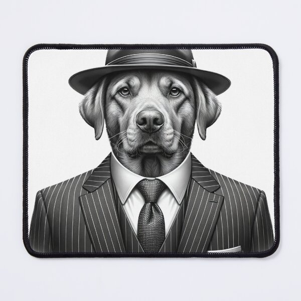 Item preview, Vinnie 'The Velvet' Romano Puppy Dog Mafia Gangster Portrait designed and sold by FunArt4Everyone.