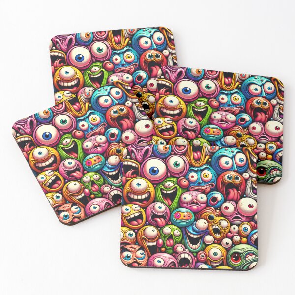 Item preview, Kaleidoscope of Emotions: A Vibrant Character Mosaic designed and sold by ArtComixHaven.