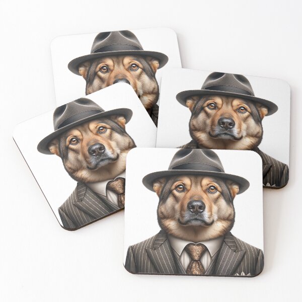 Item preview, Luca 'The Look' Lombardi Puppy Dog Italian Mafia Gangster Portrait designed and sold by FunArt4Everyone.