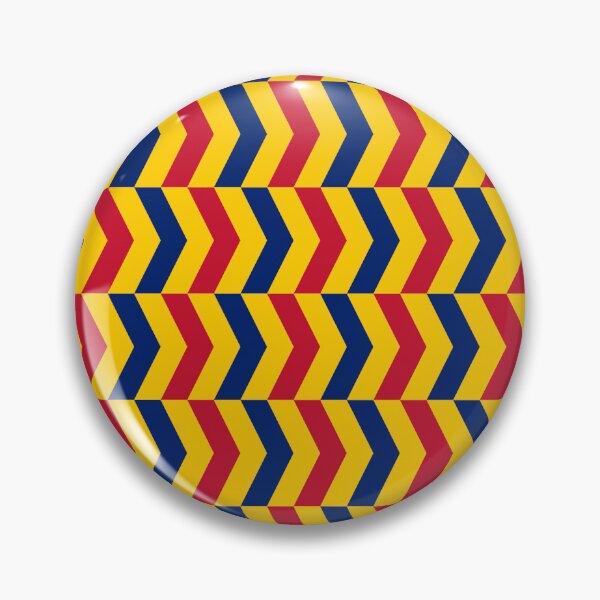 Item preview, Blue Yellow Red Romania Tricolor Horizontal Stripe Zigzag Line Geometric Balkan Traditions Culture Pattern designed and sold by PenguinForests.