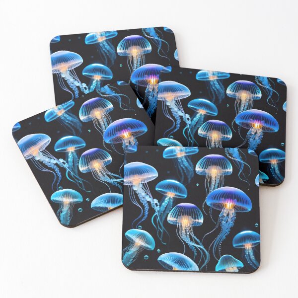 Item preview, The Blue Glowing Jellyfish Pattern designed and sold by TheArtOfPat.