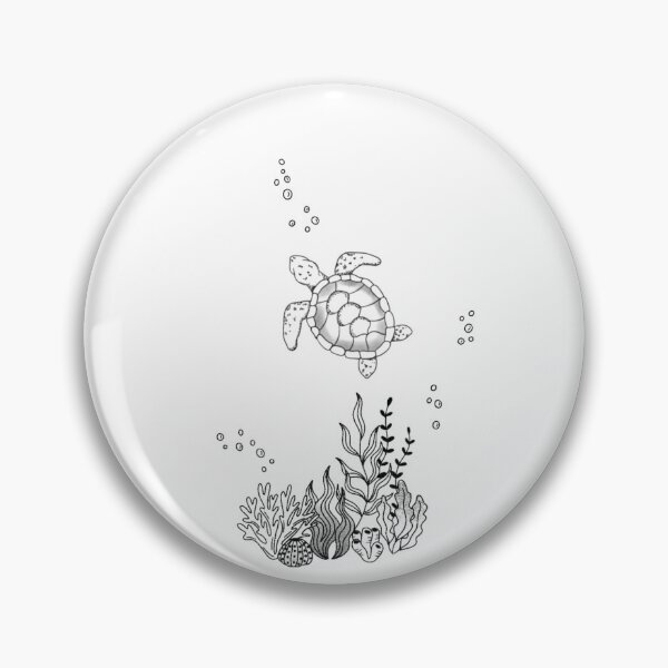 Item preview, Turtle under the coral and algae ocean designed and sold by Ombreetlumiere.