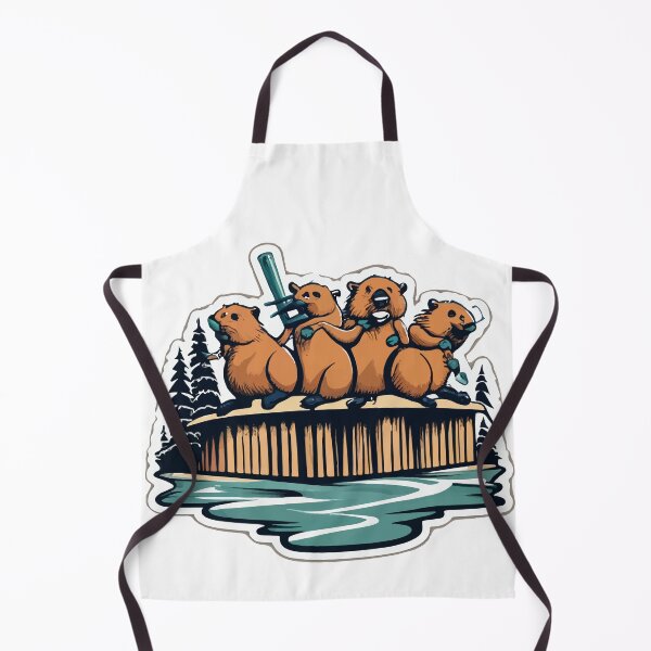 Item preview, Beaver Brigade Dam Construction Silhouette designed and sold by NiftyWrx.