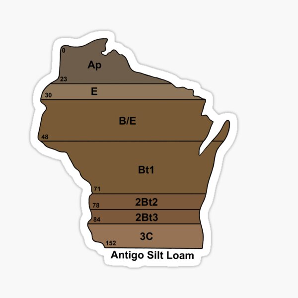 Vista previa del artículo con la obra «Suelo estatal de Wisconsin: franco limoso Antigo», diseñado y vendido por WalkerCrane.