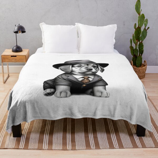Item preview, Oliver 'Ollie' Orsini Puppy Dog Italian Mafia Gangster Portrait designed and sold by FunArt4Everyone.