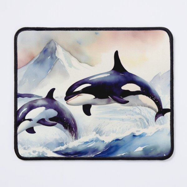 Item preview, "Orcas Breaching,  " designed and sold by Frame of Mind .