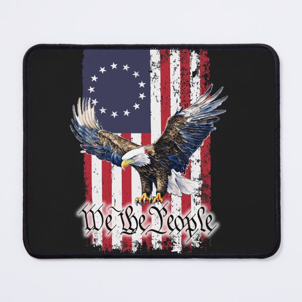 Item preview, Colonial American flag and a Bald Eagle with the words "We The People" designed and sold by AmericaFreedom.