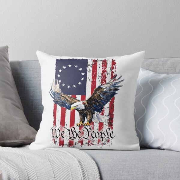Item preview, Colonial American flag and a Bald Eagle with the words "We The People" designed and sold by AmericaFreedom.