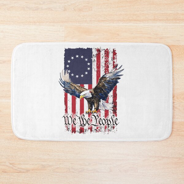 Item preview, Colonial American flag and a Bald Eagle with the words "We The People" designed and sold by AmericaFreedom.