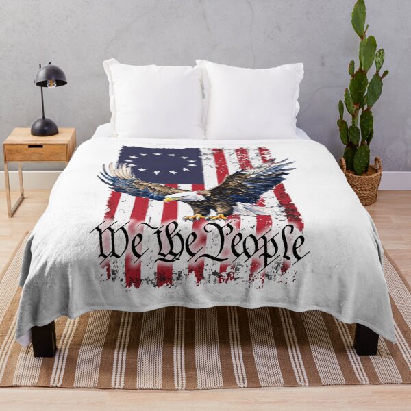 Item preview, Colonial American flag and a Bald Eagle with the words "We The People" designed and sold by AmericaFreedom.