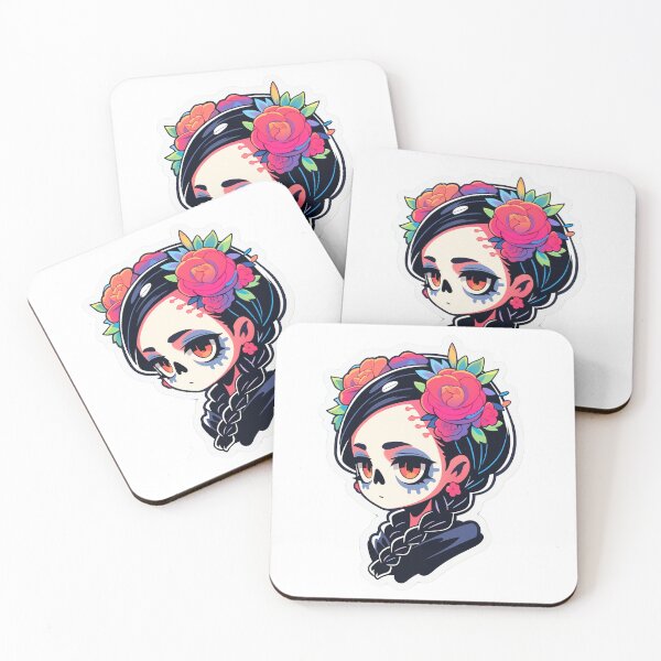 Item preview, Dia de los Muertos Anime Sticker designed and sold by AIbrushedHamlet.
