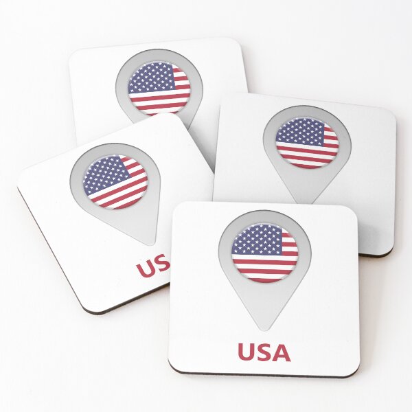 Item preview, USA flag location icon designed and sold by Nick249.