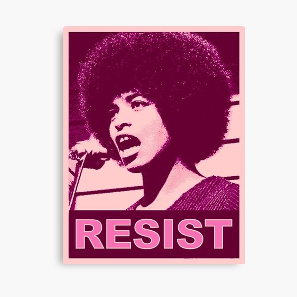Angela - Resist (plum) Canvas Print