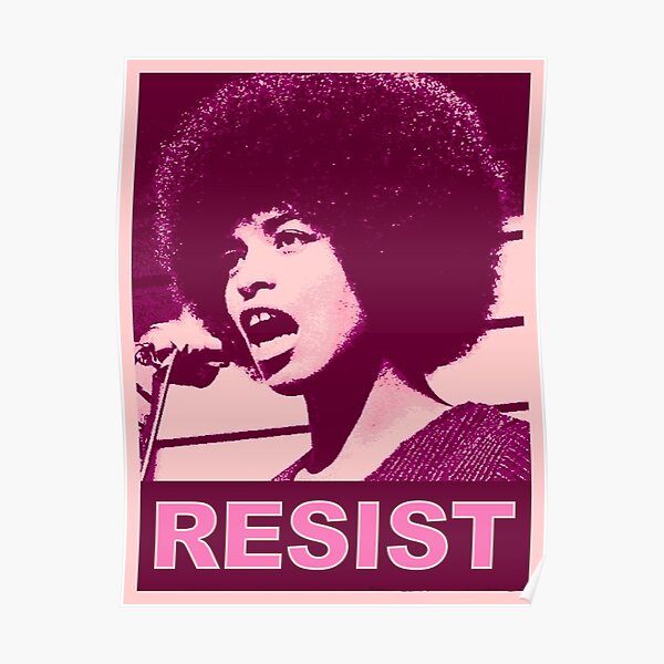 Angela - Resist (plum) Poster