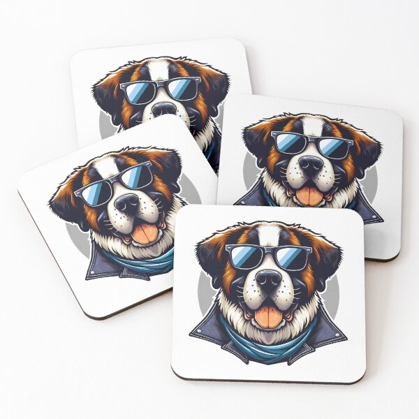 Item preview, Cool Dogzz: a cool St. Bernard with sunglasses designed and sold by CreativeSparkzz.