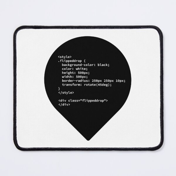 Item preview, Flipped Drop Shaped Div - White HTML & CSS Code, Black Background designed and sold by OG-Graphics.