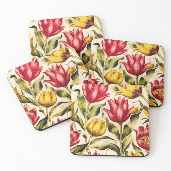 Item preview, Tulip Tile 10: Goblet of Springtime Sunshine in a Blooming Rainbow of Spiraling Blooms designed and sold by TheBrainArt.