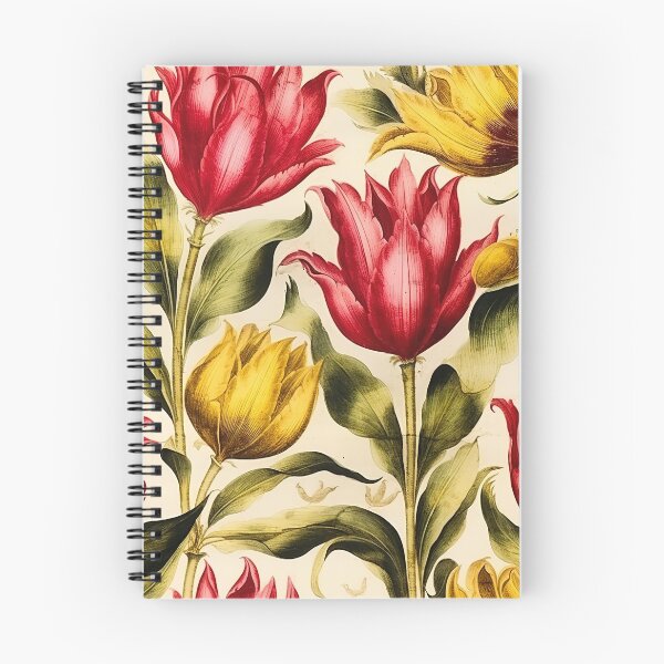 Item preview, Tulip Tile 10: Goblet of Springtime Sunshine in a Blooming Rainbow of Spiraling Blooms designed and sold by TheBrainArt.
