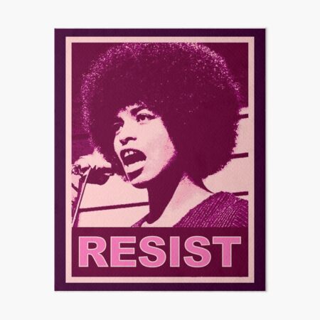 Angela - Resist (plum) Art Board Print