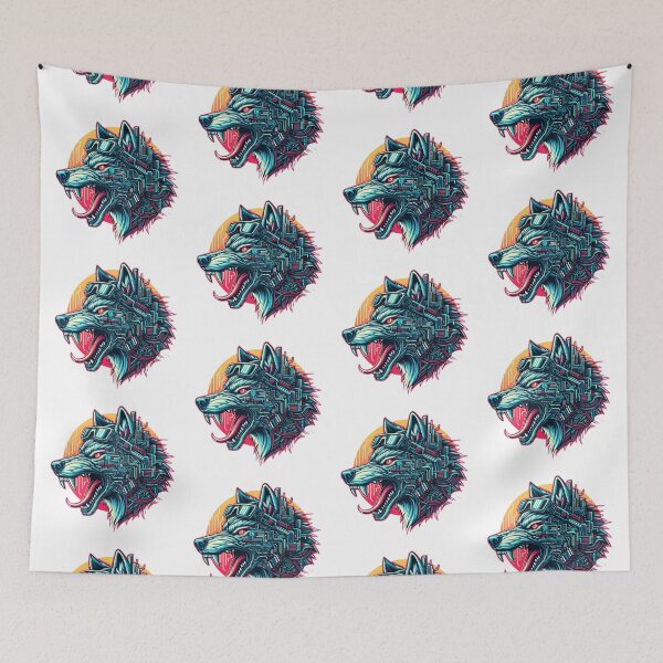 Item preview, Cyber Iconic Wolf designed and sold by MrAI-Store.