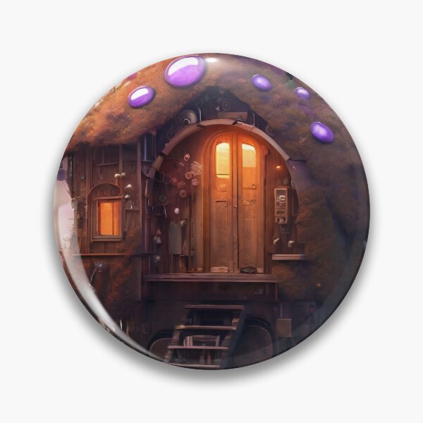 Item preview, lindo pequeño robot en casa en el bosque designed and sold by ro-bothicks.