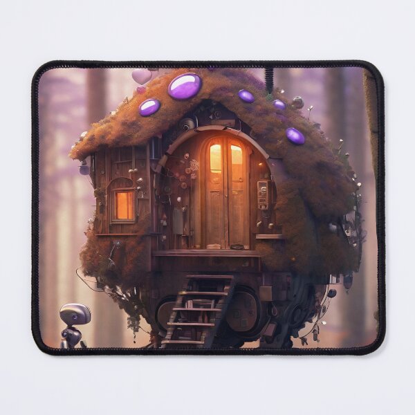 Item preview, cute little robot home in the woods designed and sold by ro-bothicks.