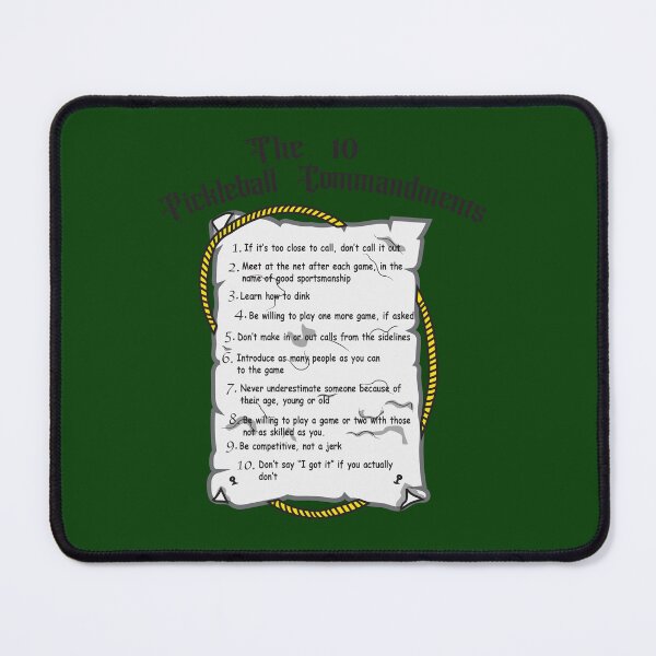 Item preview, The 10 Pickleball Commandments  designed and sold by Pickleballshirt.