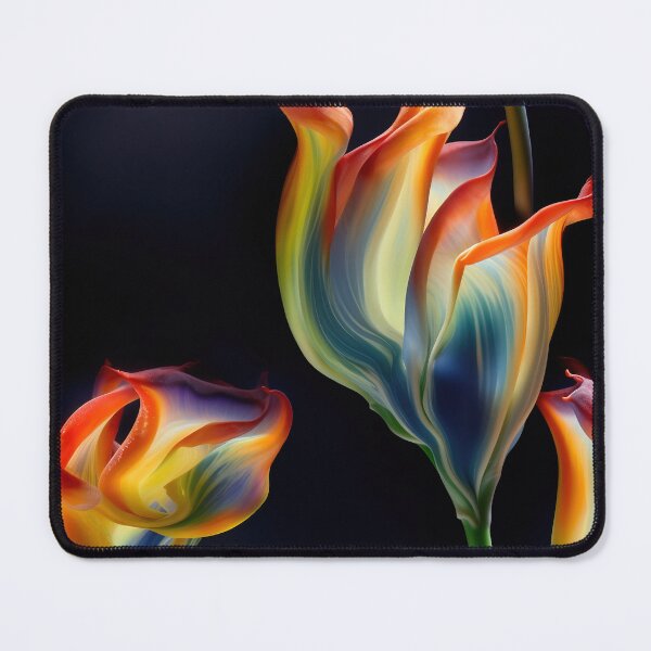 Item preview, Tulip Tile 11: Goblet of Springtime Sunshine in a Blooming Rainbow of Spiraling Blooms designed and sold by TheBrainArt.