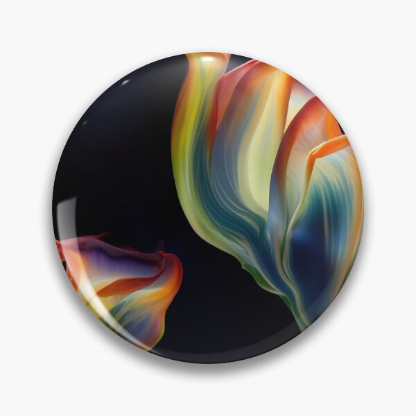 Item preview, Tulip Tile 11: Goblet of Springtime Sunshine in a Blooming Rainbow of Spiraling Blooms designed and sold by TheBrainArt.